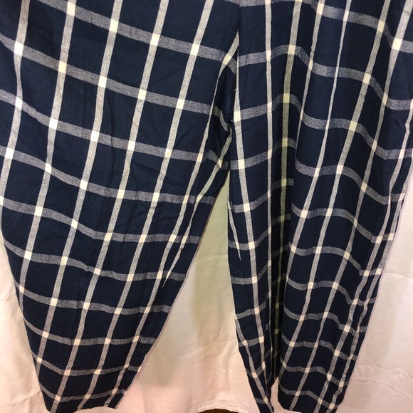 Maison Jules Plaid Cropped Jumpsuit. Sz XL NWT - Picture 3 of 6